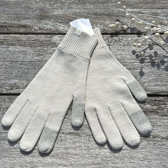 Lululemon Warm Revelation Gloves Heathered Bone NWT Size XL‎ wool blend - Picture 1 of 6